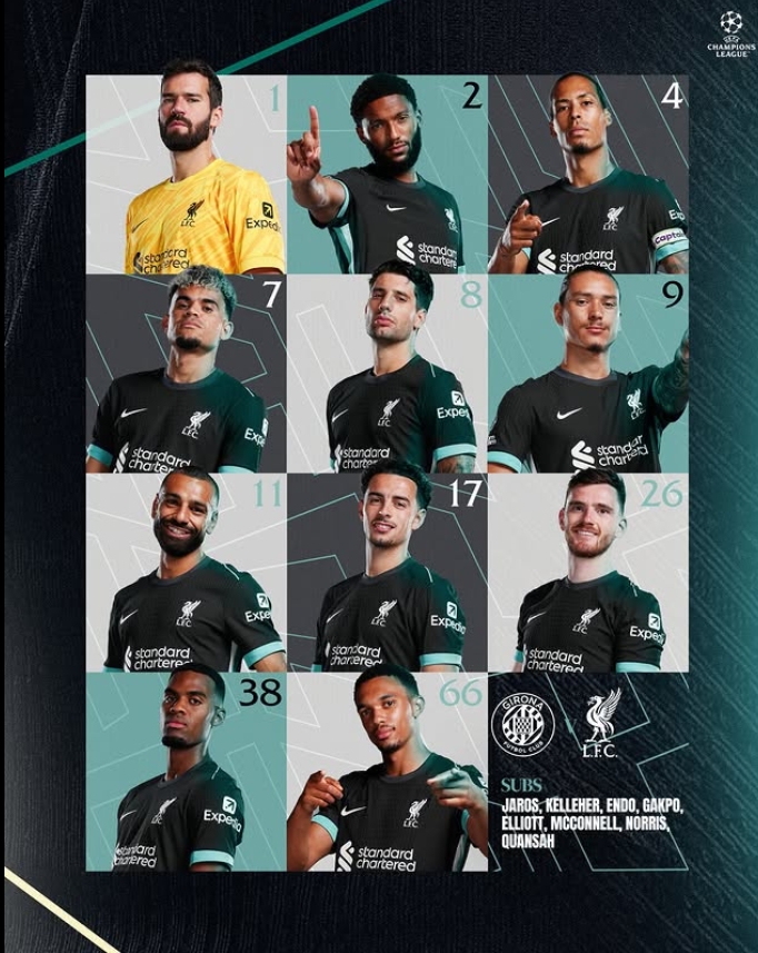 Formazioni ufficiali 18:45 Champions League