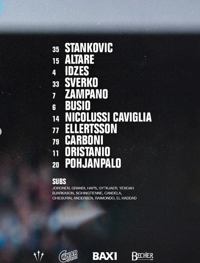Formazioni ufficiali Venezia Empoli